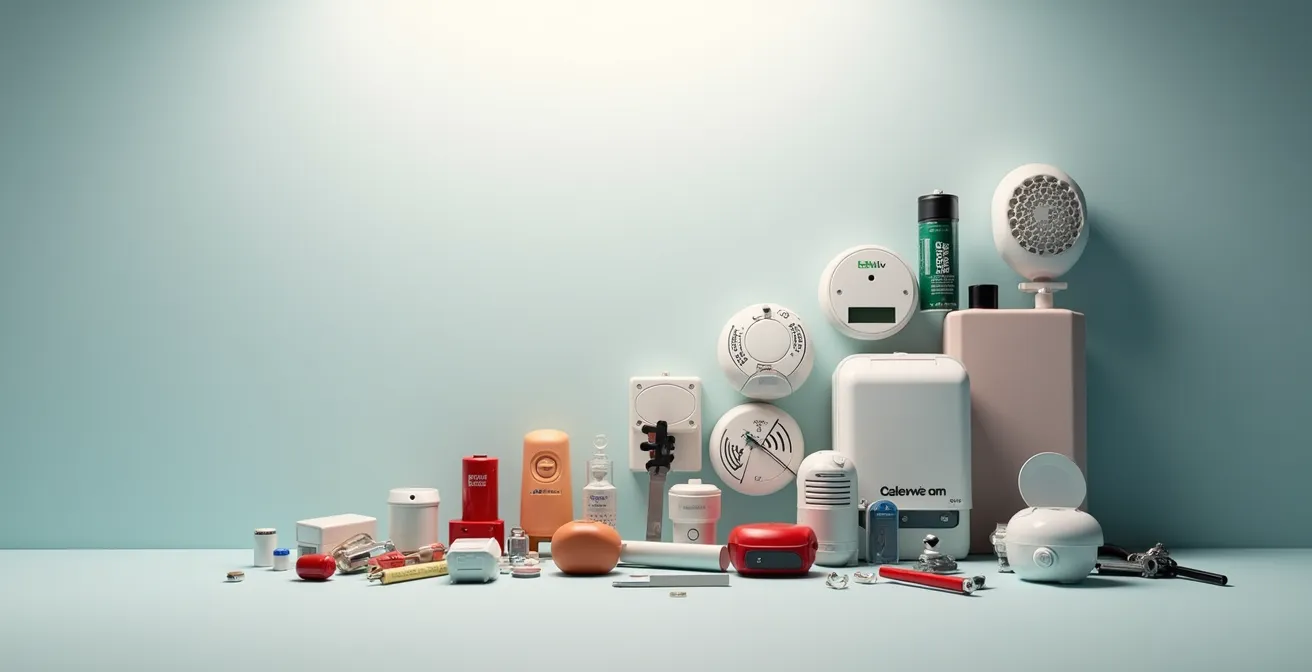 Comparaison visuelle des coûts d'alarme avec piles et composants